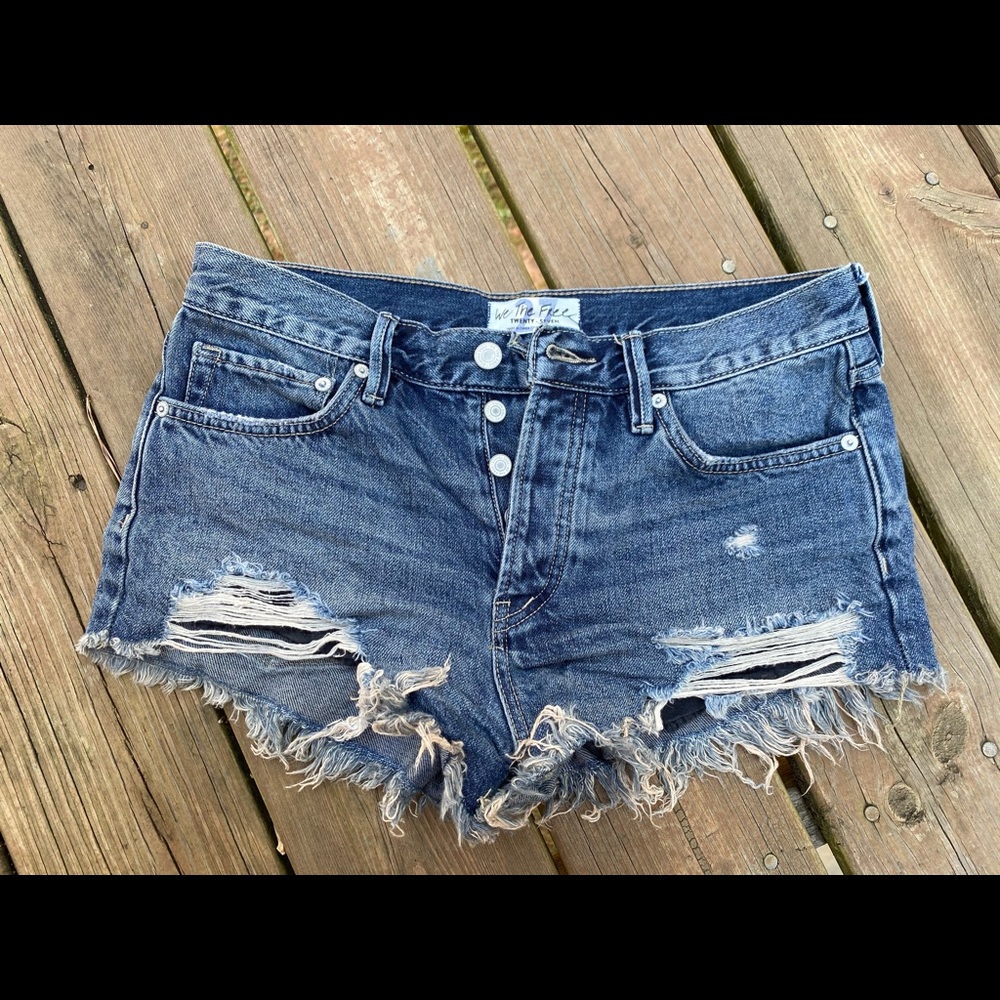 Free People Loving Good Vibrations Cutoffs
